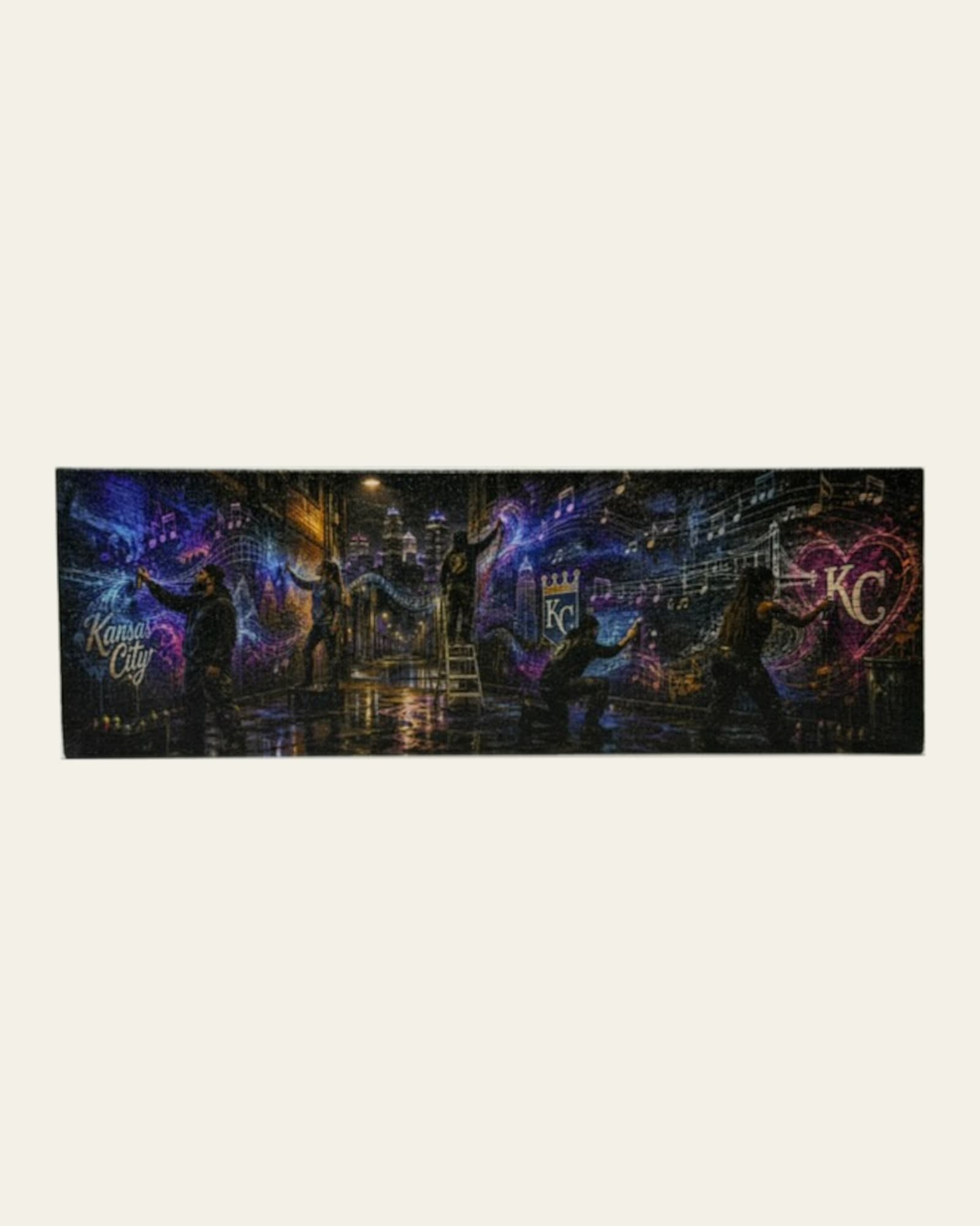 Jazz Street Mural — After Dark canvas panel