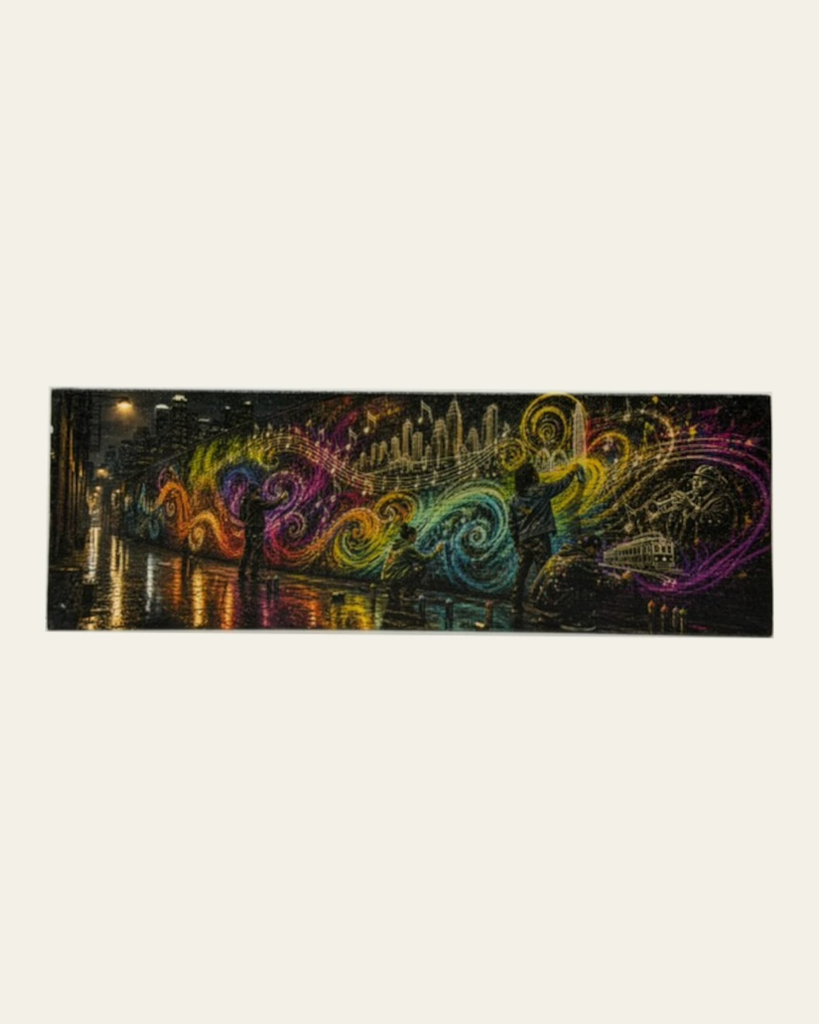 Jazz Street Mural — Full Color canvas panel